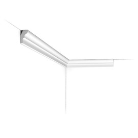 Orac Decor CX111 High Impact Polystyrene Crown Moulding, Primed White. Face: 1-1/8", Length: 78" | Pack of 8