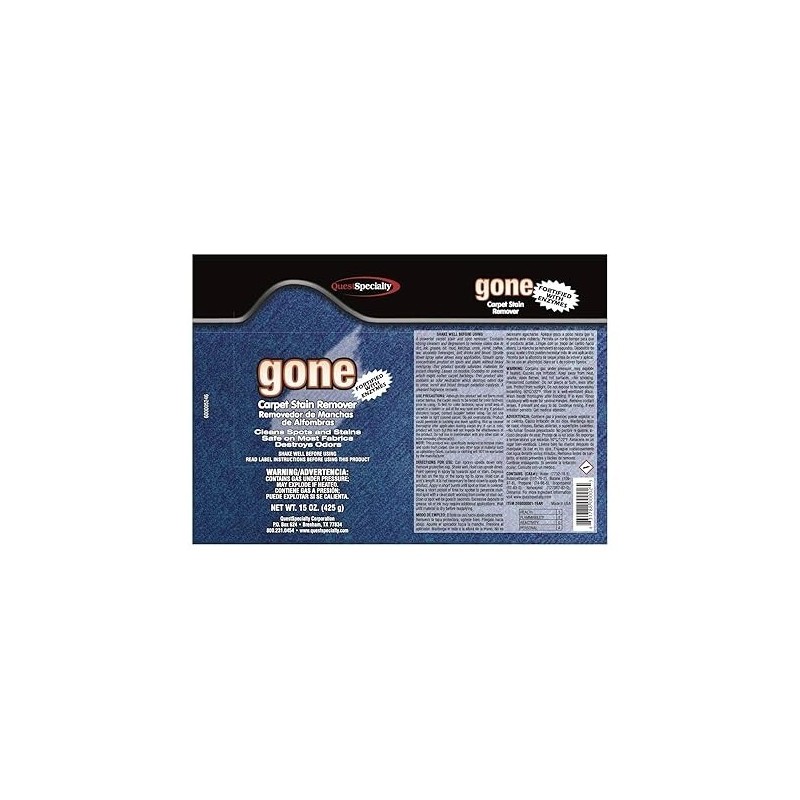 CAN QuestSpecialty Gone Carpet Stain Remover Spray Sigle Can 15