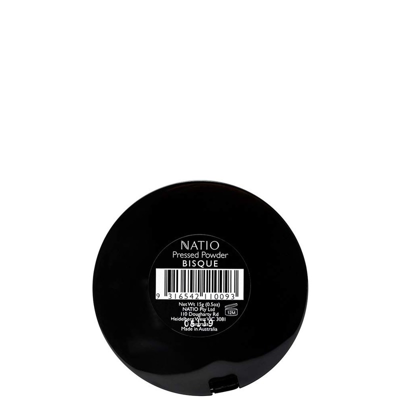 Natio Australia Pressed Powder Bisque 15g - Powder Fountation, Pressed