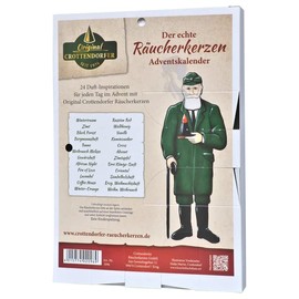 Der echte Crottendorfer Räucherkerzen Advent Calendar with 24 Incense Cones Motif 2022 Made in Germany