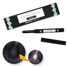Sat Sat Sat Powder Pen for Conceal Scalp Area, Hair Foundation (Black) *Not Suitable for Wide Areas
