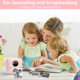 GuKKK Mini Printer, Mobile Photo Printer, Portable Mini Photo Printer, Wireless Photo Printer, Thermal Printer, Smartphone Bluetooth Printer, for Learning Aid, Learning Notes, Journal, Notes, Journal