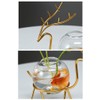 Radefasun Desktop Plant Vases Flower Vase with Gold Metal Stand