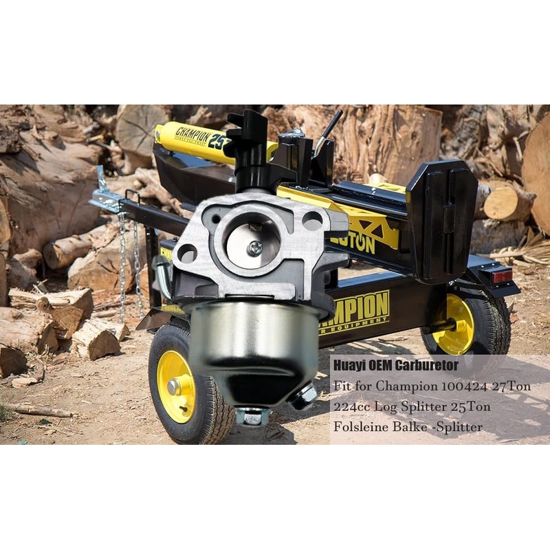 Huayi Carburetor Compatible with Champion 100424 27Ton 224cc Log Splitter