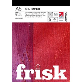 Frisk Oil Paper Pad 300gsm A5 12 Sheets, White