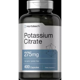 Horbaach Potassium Citrate Capsules 275 mg | 400 Count | Non-GMO | by Horbaach