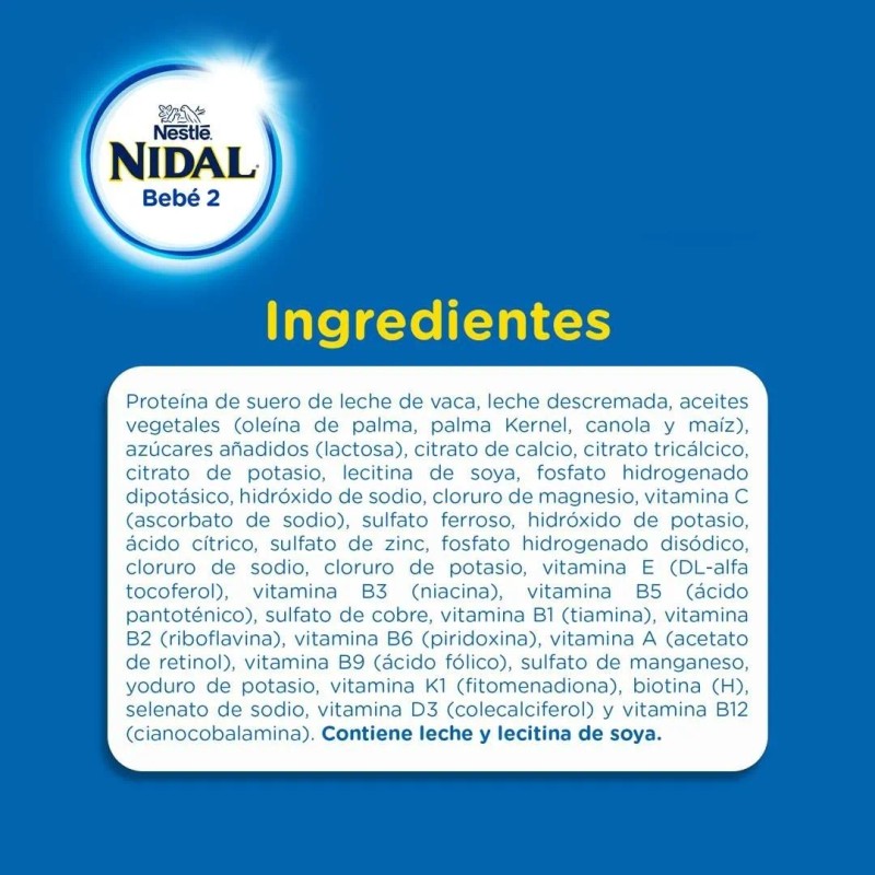 Fórmula de Continuación Nidal 6 a 12 meses Lata de
