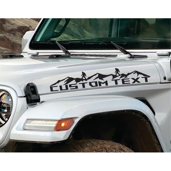 Set of 2 Your Own Cool Custom Text Name Bigfoot