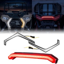 WSAYS 2019-23 Front Rear Fang Accent Tail Light Kits Fits Polaris RZR XP Turbo XP 1000
