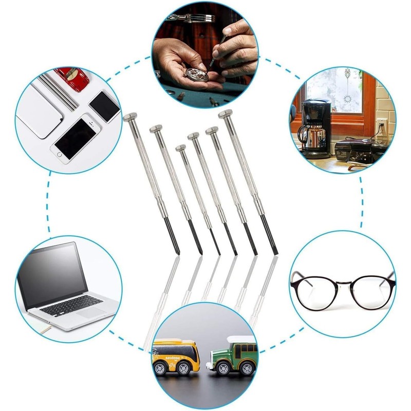 6Pcs Mini Screwdriver Set, Eyeglass Repair Screwdriver, Precision Repair Tool