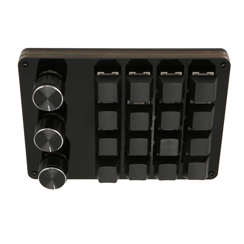 Programmable Keypad 16 Keys 3 Knobs Blue Switch Mechanical Hot