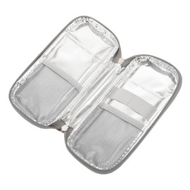 SAFIGLE Portable Travel Case Insulated Storage Bag for Supplies Compact Pouch Organizer with Foil Lining for Test Strips and Pens