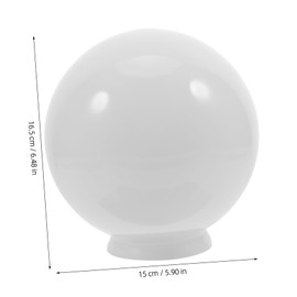 WHAMVOX Milky White Glass Spherical Lampshade Replacement for Lights Elegant Design for Bedroom Living Dining Areas Glare Reducing Easy Maintenance