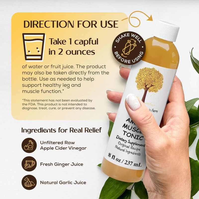 Caleb Treeze Old Amish Muscle Tonic 8 fl oz, Leg