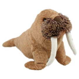 Animal Instincts Snow Mates Winston Walrus, Squeaky Soft Plush Chew Companion Dog Toy - Small
