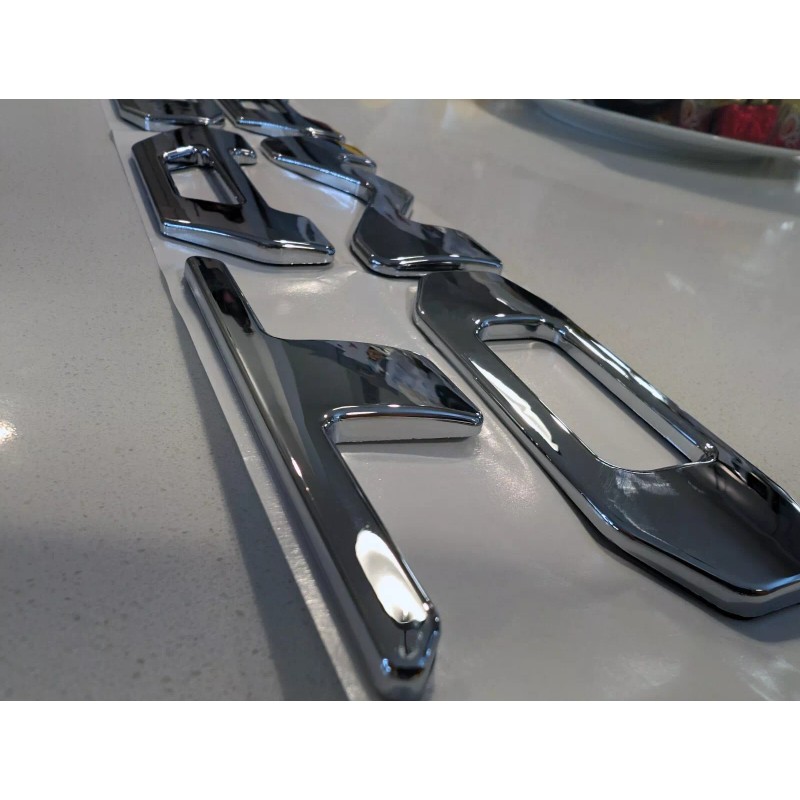 Advanced Trims 3D CHROME TAILGATE LETTERS COMPATIBLE WITH TOYOTA TACOMA