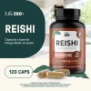 Reishi Mushrooms Life 360+ 120 Cápsulas Con Hongo Reishi