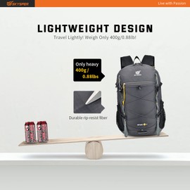 SKYSPER ISHELL 30 Foldable Backpack 30 L Ultra Light Daypack Packable Daypack Waterproof Hiking Backpack Travel Backpack for Camping Outdoor Hiking Travel