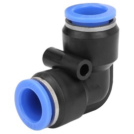 Fafeicy 10pcs PV 12mm Plastic Equal Angle Quick Coupling Pneumatic Air Hose Push to Connect Fittings Pneumatic Fitting Kit (PV-12 (12mm))