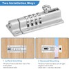 2Pcs Combination Locking Bolt, Heavy Duty Gate Bolt with Screws,
