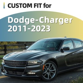 6pcs Glossy Black Exterior Door Window Pillar Posts Molding Cover Panel Trim Stickers Side Door Window Cover Trim Kits for Dodge Charger 2011-2020 2021 2022 2023 Accessories