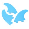 3Pcs Surfboard Fins Nylon Plastic Blue Thruster Fin Surfing Board