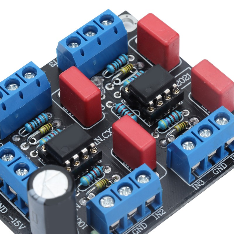 Preamplifier Board Dual Power Supply 4 Channel Audio Amplification Module