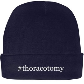 Shirt Me Up #Thoracotomy - A Nice Hashtag Beanie Cap, Navy, OSFA