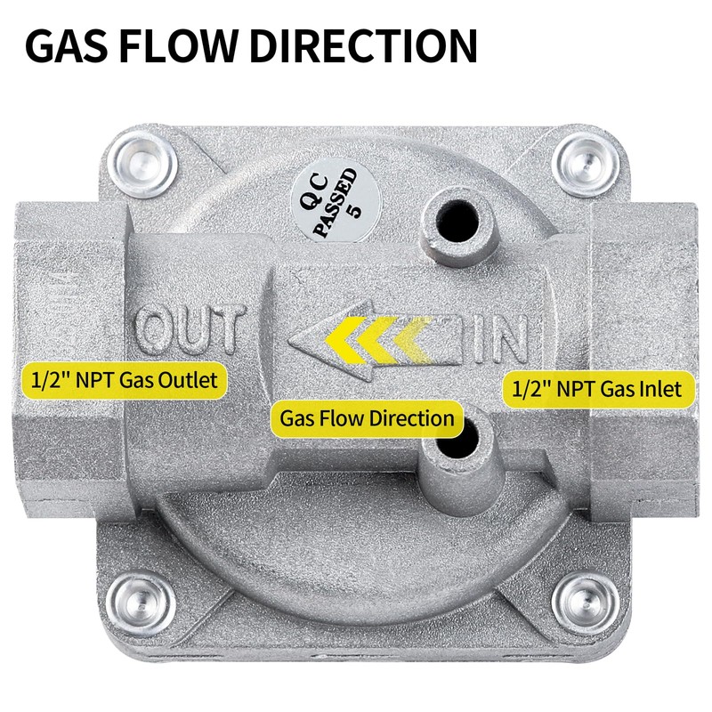 BurnTouch Gas Regulator 7010-5010 1/2 PSIG 1/2" NPT Natural Gas