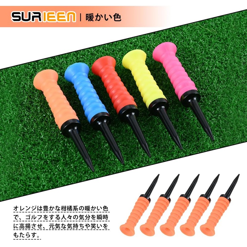 SURIEEN Golf Tee, Long Tee, 3.3 inches (83 mm), Set