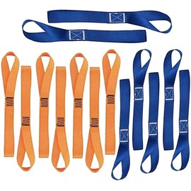 12 Pcs 18" Soft Loop Tie Down Straps Straps Strong Load Resistance Loops Abrasion Resistant Motorcycle Soft Hook Hook Belt for Tow Transport