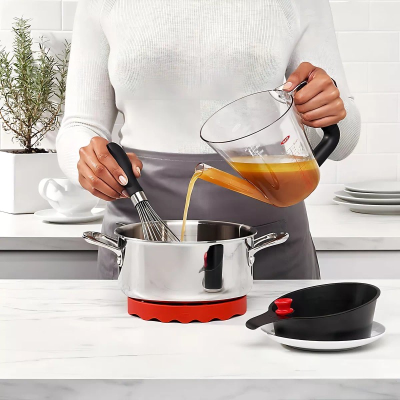 OXO Jarra Separa Decanta Salsas Grasas 4 Tazas Color Transparente