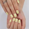 evpct Pale Yellow Glossy Press on Nails Short Square, Glossy