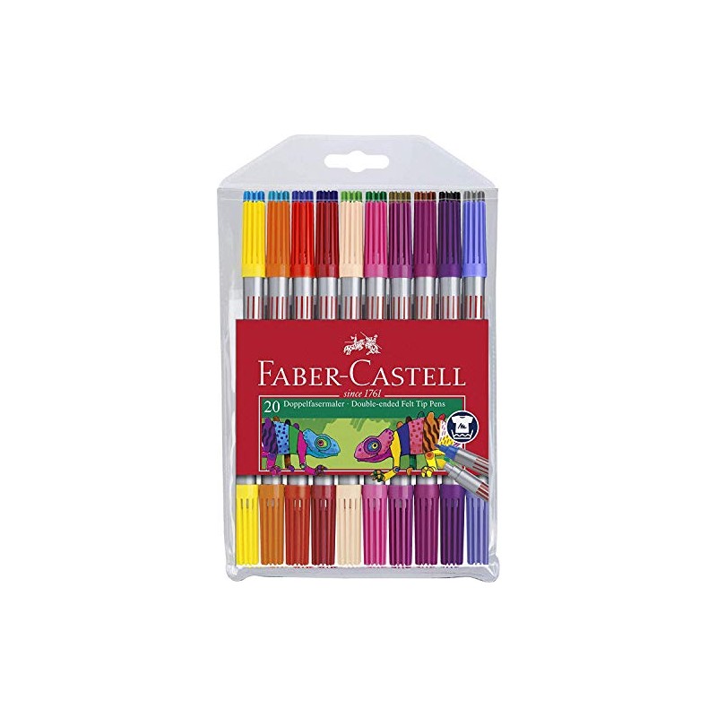 Faber-Castell 151119 Double Fibre Pens, Pack of 20 x 1
