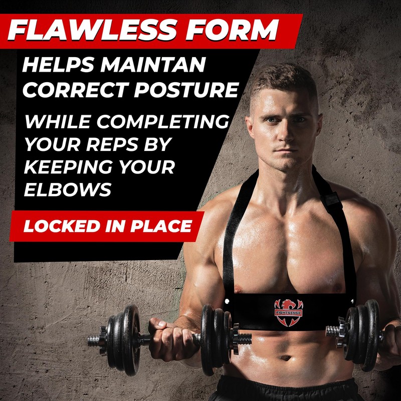 FIGHTSENSE Arm Blaster Biceps Curl Triceps Muscle Isolator Bomber Fitness