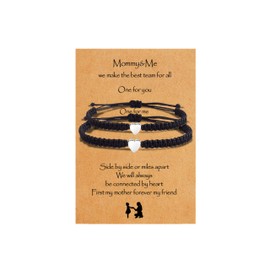 Long tiantian Birthday Gifts for Women, Retirement Bracelet Gifts, Photo Projection Bracelet for Men, Natural Stone Beaded Bracelet, Compass Charm Bracelet, Gifts for Women Men 2024 with Card