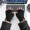 LADES Fingerless Gloves Thermal Winter Gloves Warm Knitted Half Finger
