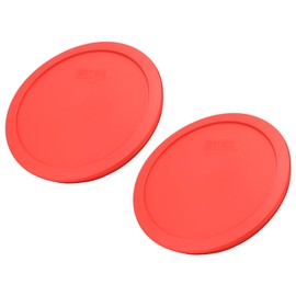 Pyrex 7402-PC 6/7 Cup Red BPA-Free Plastic Lid (2-Pack) - Made in USA