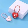 2 Pcs Pink Combination Lock, Red Heart Shape Padlock, Couple