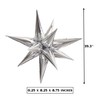 Unique Industries Jumbo Foil 12 Point Silver Star Balloons
