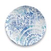 Abode Homewares Coastal Scallops Salad Plate, 10.5”, Pure Melamine, Indoor/Outdoor,