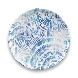 Abode Homewares Coastal Scallops Salad Plate, 10.5”, Pure Melamine, Indoor/Outdoor, 8.5-Inch, Set of 6