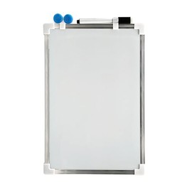 Magnetic Erasable Whiteboard with Black Marker Pen, Eraser and 2 Magnets – Multi-coloured – for Children Design, School, Home, Office, Bedroom, Study (20 x 30 cm, Light Blue)