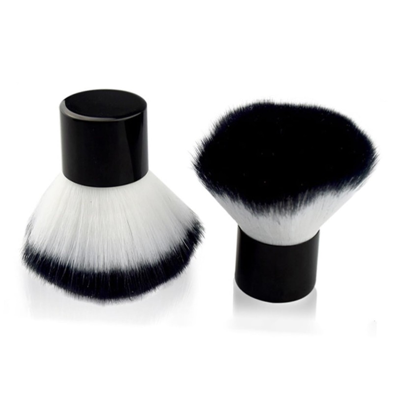FOMIYES 2pcs Mini Portable Foundation Brush Professional Makeup Brush Set