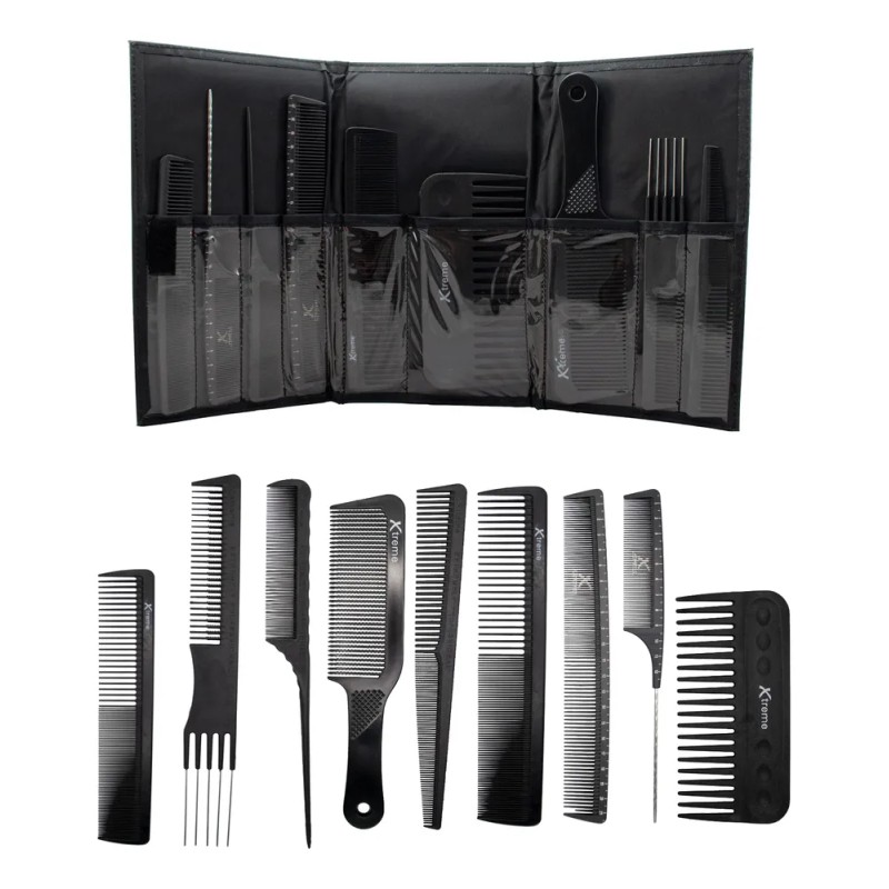 Estuche De Peines De Carbono Xtreme Negro