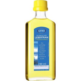 Lysi in – Icelandic Cod Liver Oil with Vitamins A, D & E, Lemon Flavour, 240 ml, in – Icelandic Cod Liver Oil High Quality for a Strengthened Immune System