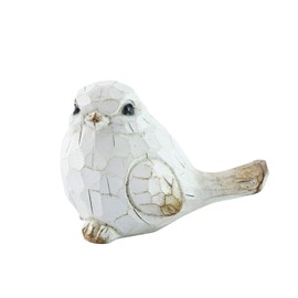 Carnac Resin Antique Animal Bird B White 2.2 x 3.5 x 2.8 inches (55 x 90 x 70 mm) NG66