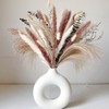 Eastern Rock White Ceramic Vases for Pampas Grass,Water Drop Design