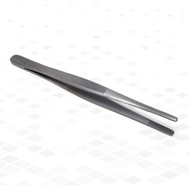 Multi Purpose Dressing Tweezer Tissue Thumb Forceps Blunt Serrated Tip Stainless Steel Dissecting Instrument (5.5 Inches Chrome)