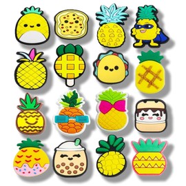 MOKADON 16 Pcs Pineapple Shoe Charms, Shoe Decoration Party Gifts For Boys Girls Kids, Women.